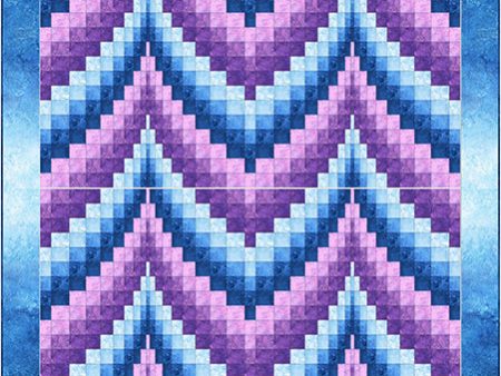 Bargello Ripple 2 Purple Quilt Pattern CJC-57083w  - Wholesale Product Online