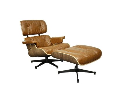 Grayson PU Lounge Chair and Ottoman Hot on Sale