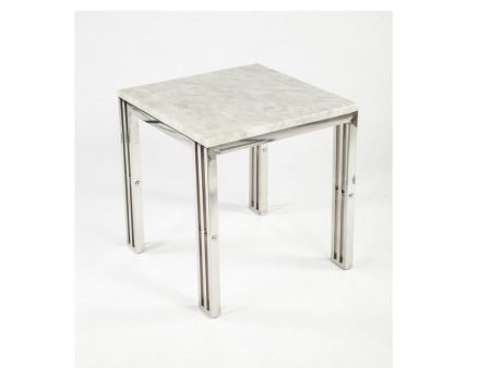 Control Brand Carrara Marble Side Table Supply