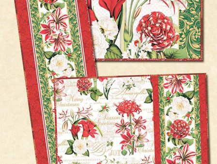 Christmas Tabletop Elegance Reversible Placemats, Table Scarf & Napkins Pattern HHQ-7474w  - Wholesale Product Online Sale