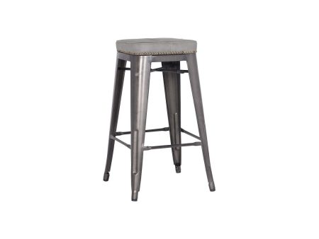 Metropolis Metal Backless Counter Stool - set of 4 For Sale