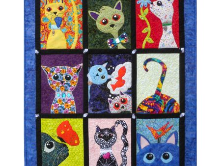 10 Crazy Cats Quilt Pattern MMD2-J165 - Paper Pattern Online Sale