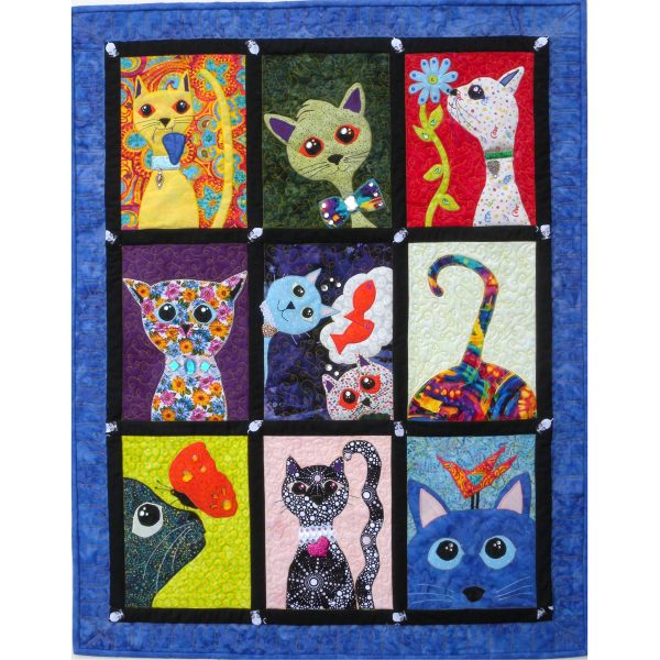 10 Crazy Cats Quilt MMD2-J165e - Downloadable Pattern For Cheap