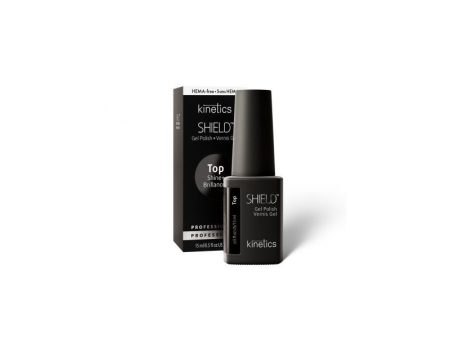 Viršutinis gelio-lako sluoksnis Kinetics Shield HEMA Free Shine+ Top Coat KGPTTC, 15 ml For Discount